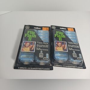 General Electric FlipFlash 2 Twin Pack Vintage Cameras  Lot of 2